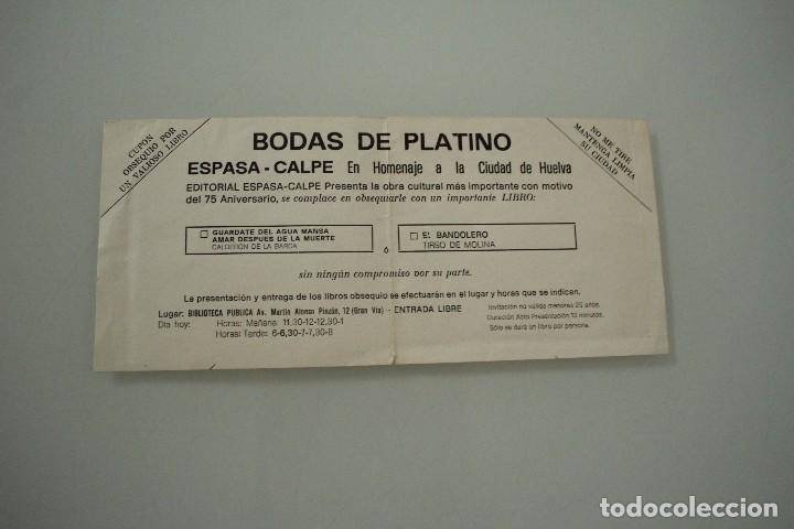 Gesch&auml;ftsbriefe: INVITACI&Oacute;N BODAS DE PLATINO ESPASA CALPE HUELVA BIBLIOTECA PUBLICA