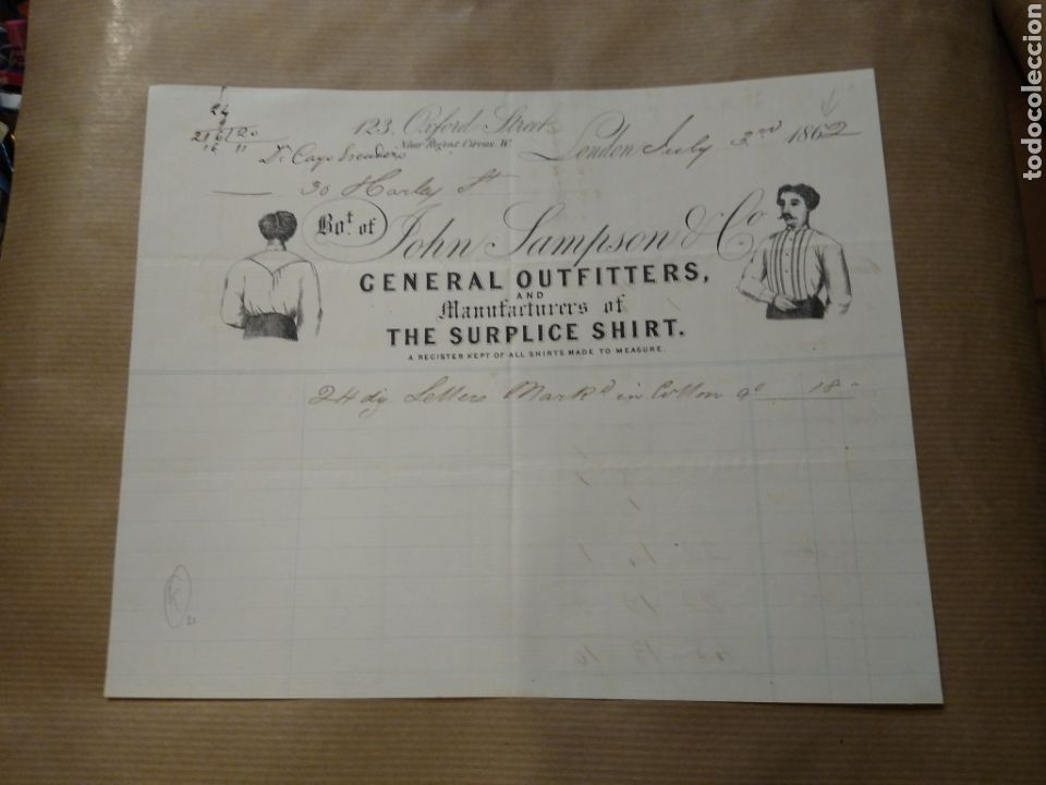 Commercial Letters: John Sampson General Outfitters manufactures of surplice short. Moda camisas.