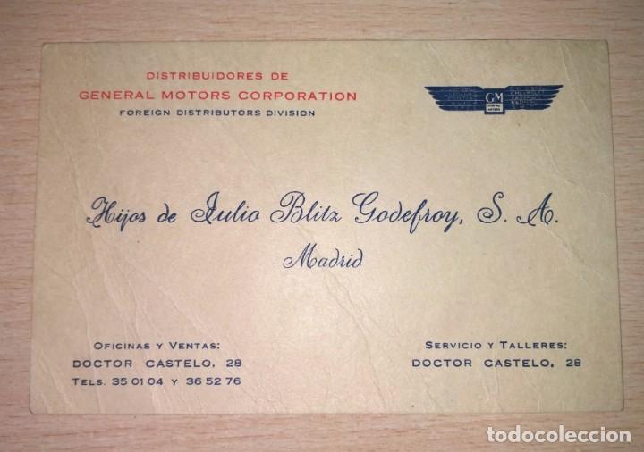 Commercial Letters: TARJETA COMERCIAL GENERAL MOTORS CORPORATION, MADRID