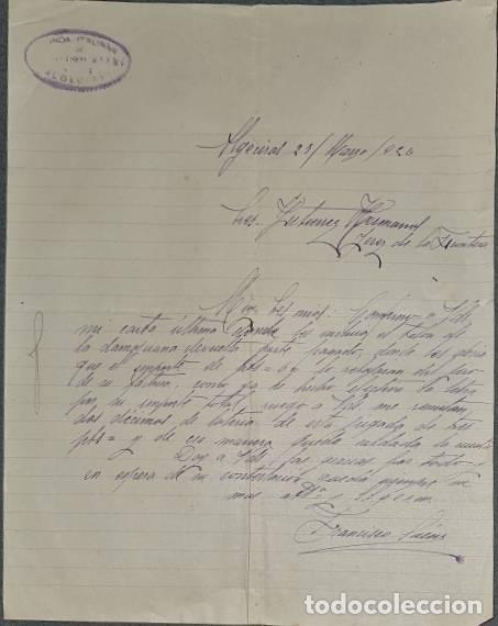 Gesch&auml;ftsbriefe: Carta comercial. Franc&iacute;sco Saez. Algeciras. Espa&ntilde;a 1926