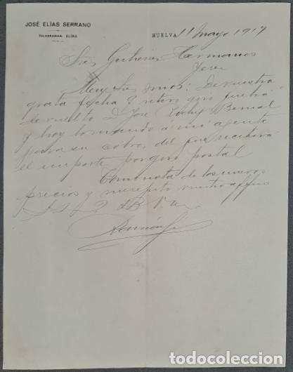 Gesch&auml;ftsbriefe: Carta comercial. Jos&eacute; El&iacute;as Serrano. Huelva. Espa&ntilde;a 1917