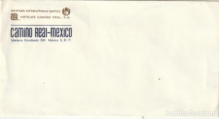 Cartas comerciales: SOBRE HOTEL CAMINO REAL MEXICO - Foto 1
