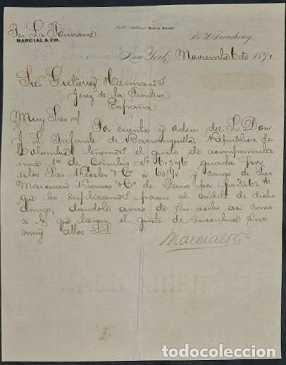 Commercial Letters: Carta comercial. Marcial & C&ordm;. New York 1891