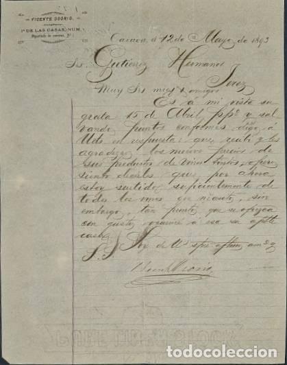 Lettres commerciales: Carta comercial. Vicente Osorio. Oaxaca. M&eacute;xico 1893