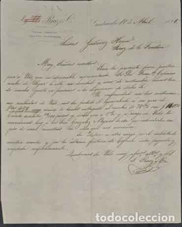 Gesch&auml;ftsbriefe: Carta comercial. Ruiz & C&ordm;. Guatemala 1895