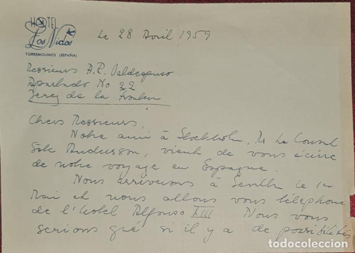 Cartas comerciais: Carta comercial. Hotel Los Nidos. Torremolinos. Espa&ntilde;a 1959