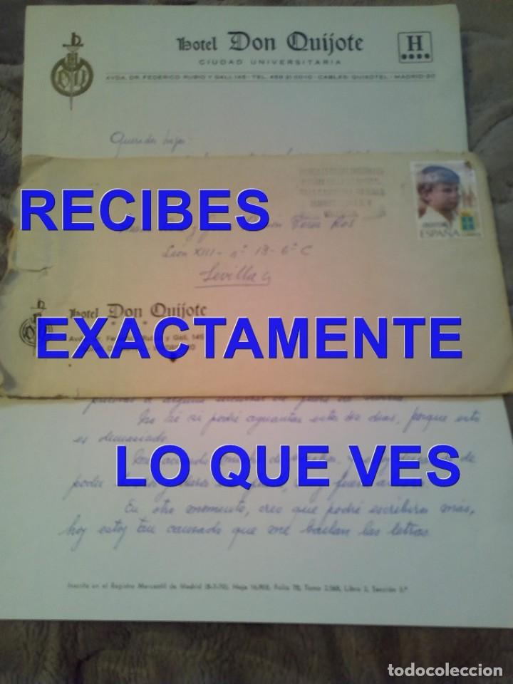 Gesch&auml;ftsbriefe: HOTEL DON QUIJOTE CIUDAD UNIVERSITARIA MADRID SOBRE Y CARTA C61