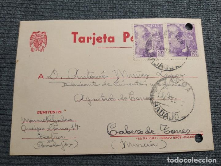 Gesch&auml;ftsbriefe: TARJETA POSTAL MATASELLOS DE ZAFRA, A&Ntilde;O 1952