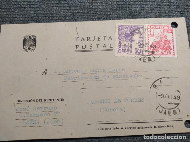 Gesch&auml;ftsbriefe: JOSE SERRANO. CARTA COMERCIAL. A&Ntilde;O 1949. MATASELLOS BAEZA