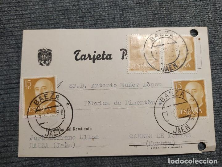 Cartas comerciais: JOSE SERRANO ULLOA. CARTA COMERCIAL. A&Ntilde;O AGOSTO 1956. MATASELLOS DE BAEZA