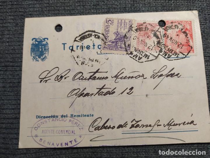 Cartas comerciais: CONSTANCIO PEREZ. CARTA COMERCIAL. A&Ntilde;O 1949. MATASELLOS 1&ordf; EXPEDICION, ASTORGA