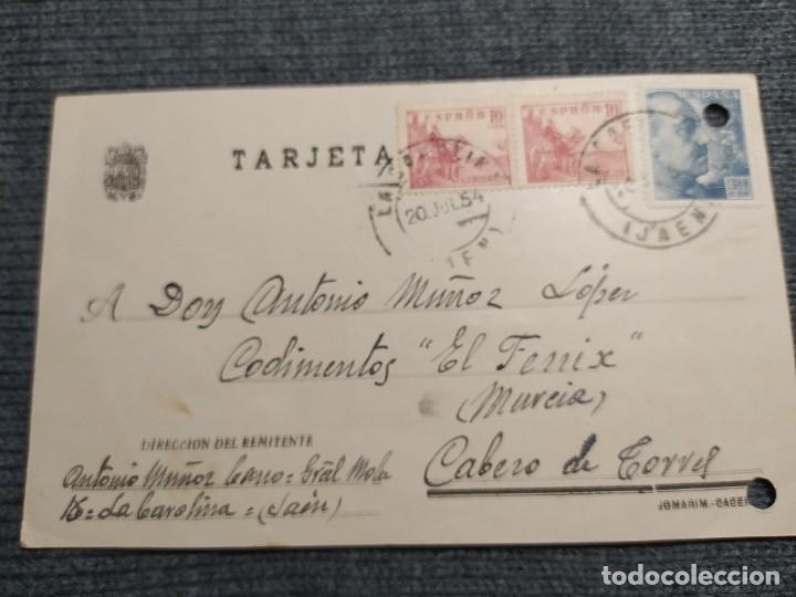 Cartas comerciais: ANTONIO MU&Ntilde;OX CORRO. CARTA COMERCIAL. A&Ntilde;O 1954. MATASELLOS DE LA CAROLINA