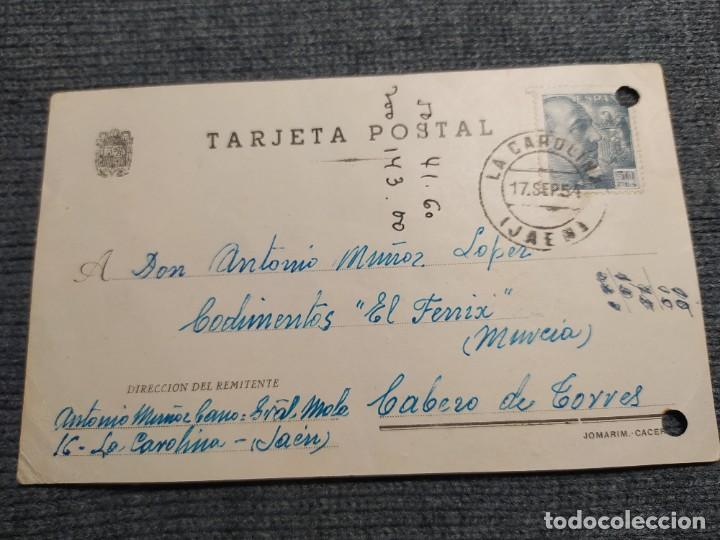 Cartas comerciais: ANTONIO MU&Ntilde;OX CORRO. CARTA COMERCIAL. A&Ntilde;O SEPTIEMBRE 1954. MATASELLOS DE LA CAROLINA