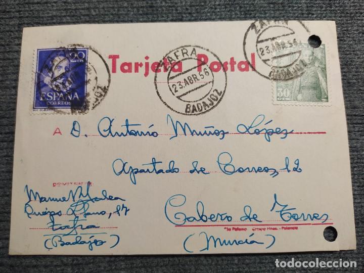 Cartas comerciais: MANUEL RODRIGUEZ GALEA. CARTA COMERCIAL. A&Ntilde;O ABRIL 1956. MATASELLOS DE ZAFRA