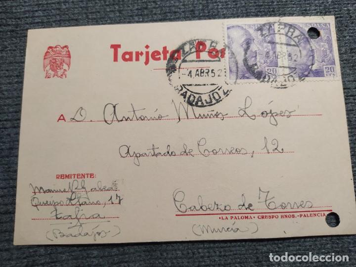 Lettere commerciali: MANUEL RODRIGUEZ GALEA. CARTA COMERCIAL. A&Ntilde;O 1952. MATASELLOS DE ZAFRA