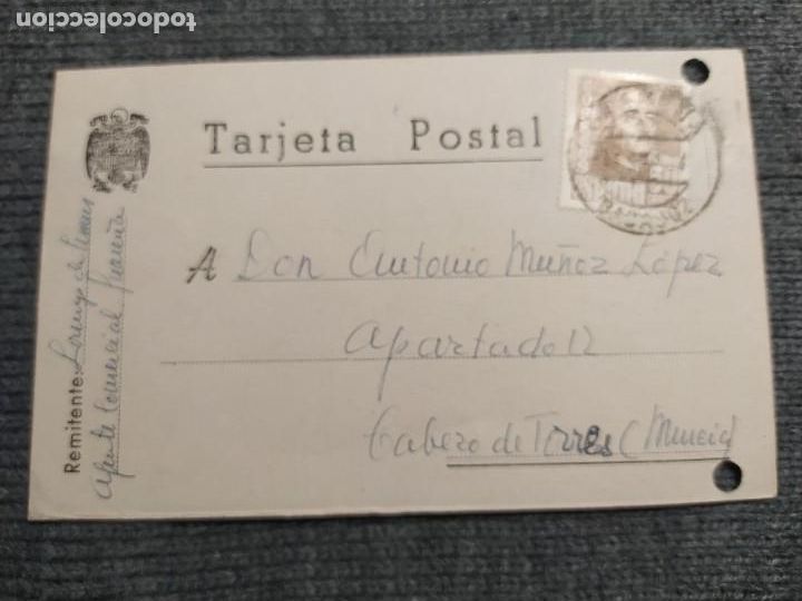 Lettere commerciali: LORENZO DE LEMOS. CARTA COMERCIAL. A&Ntilde;O 1954. MATASELLOS DE GUARE&Ntilde;A