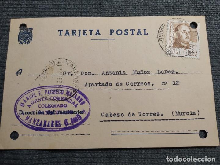Lettere commerciali: MANUEL PACHECO MAZARRO. CARTA COMERCIAL. A&Ntilde;O 1957. MATASELLOS DE MANZANARES