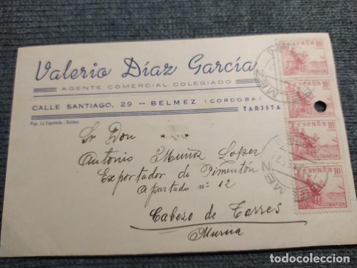 Lettere commerciali: VALERIO DIAZ GARCIA. CARTA COMERCIAL. A&Ntilde;O 1952. MATASELLOS BELMEZ