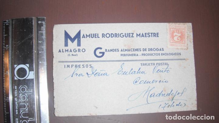 Lettere commerciali: CARTA COMERCIAL MANUEL RODRIGUEZ MAESTRE ALMAGRO (CIUDAD REAL) 1941