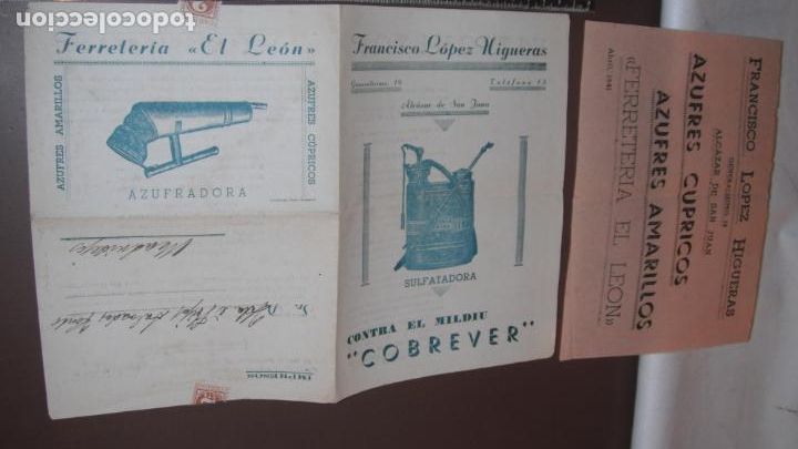 Lettere commerciali: CARTA COMERCIALFRANCISCO LOPEZ HIGUERAS .ALCAZAR DE SAN JUAN (CIUDAD REAL) 1941
