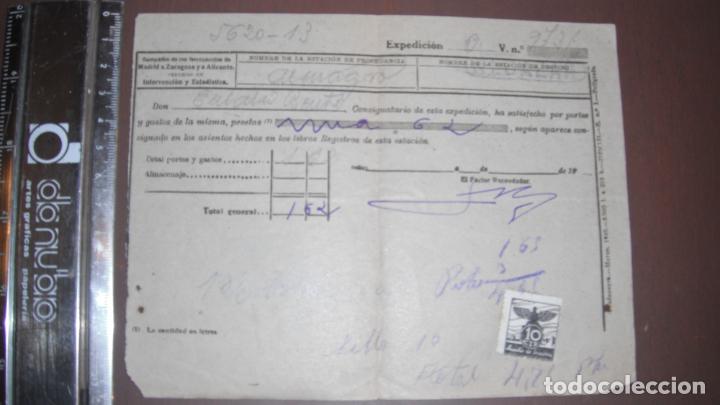 Lettere commerciali: FERROCARRILES ESPA&Ntilde;OLES - CARTA DE PORTE DE LA EXPEDICION ALMAGRO-ALCAZAR / A&Ntilde;OS 40