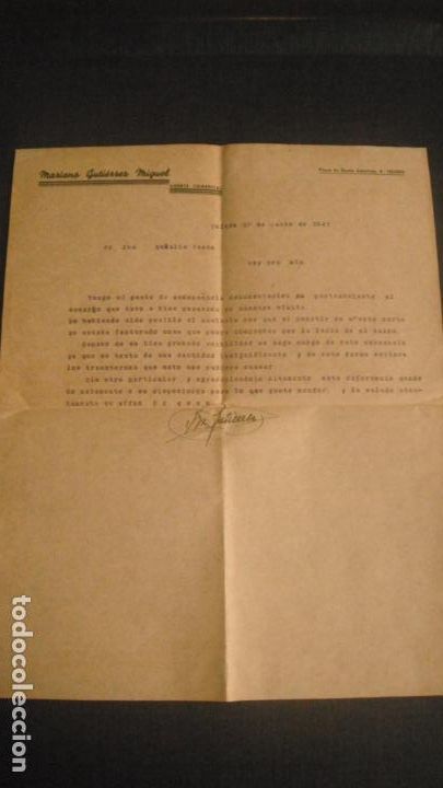 Lettres commerciales: CARTA COMERCIAL, MARIANO GUTIERREZ MIGUEL , TOLEDO, 1941