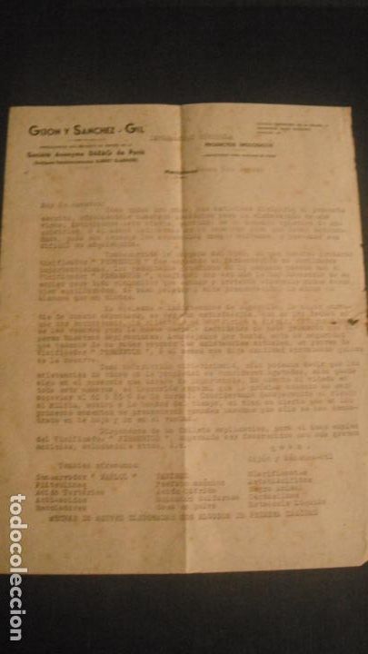 Lettres commerciales: CARTA COMERCIAL,GIJON Y SANCHEZ GIL , MANZANARES (CIUDAD REAL), 1941 APROX.