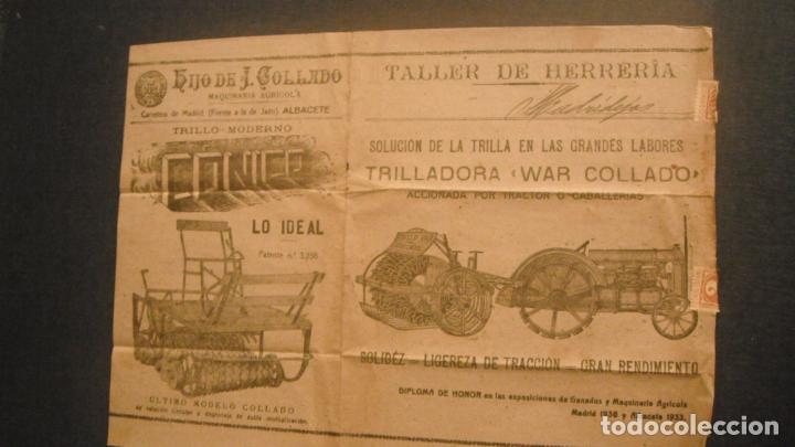 Lettres commerciales: CARTA COMERCIAL,HIJO DE J. COLLADO, ALBACETE 1941
