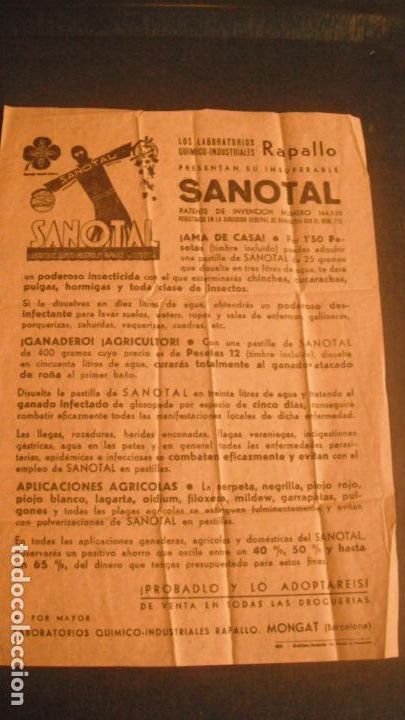 Lettres commerciales: CARTA COMERCIAL,SANOTAL LABORATORIOS QUIMICO-INDUSTRIALES RAPALLO MONGAT (BARCELONA) 1941