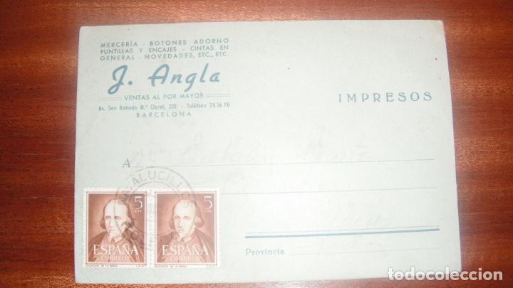 Lettres commerciales: CARTA COMERCIAL J, ANGLA. BARCELONA 1951