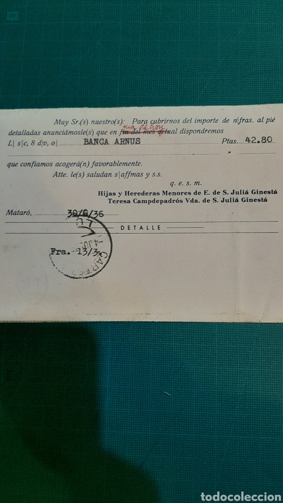 Cartas comerciales: MATARO CARTA - Foto 2