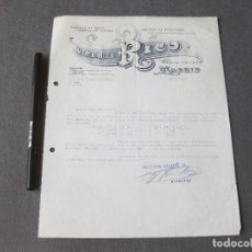 Cartas comerciales: CARTA COMERCIAL DEL ALMACÉN DE PAPEL Y OBJETOS DE ESCRITORIO VICENTE RICO. MADRID 1931. Lote 261607100