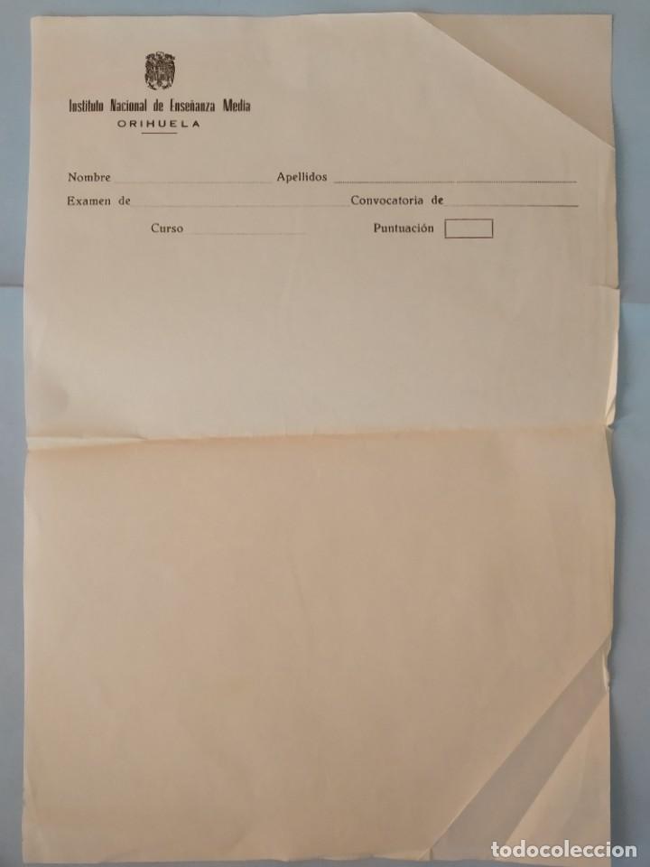 Cartas comerciais: FOLIO INSTITUTO NACIONAL DE ENSE&Ntilde;ANZA MEDIA - ORIHUELA - ALICANTE