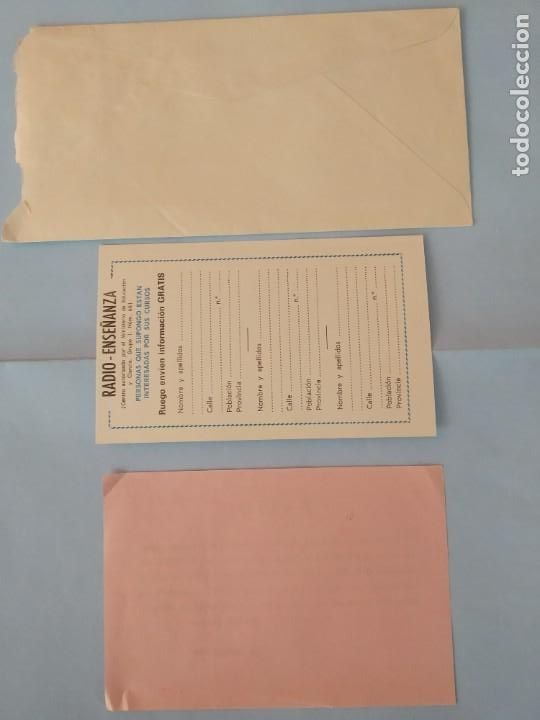 Cartas comerciales: DOCUMENTOS RADIO ENSE&Ntilde;ANZA - MADRID - 1968 - Foto 4