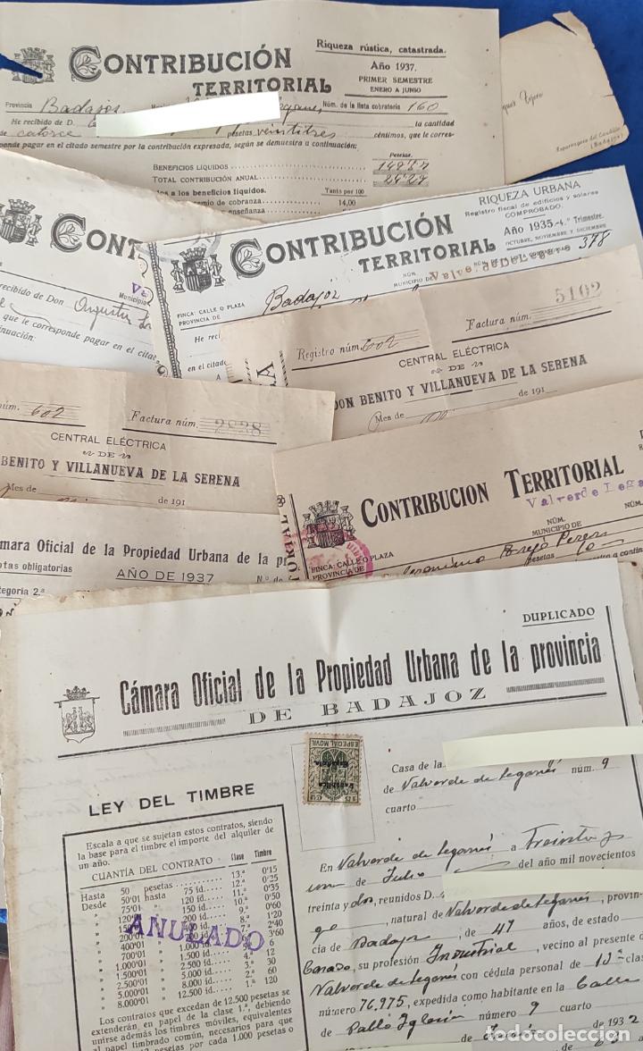 Cartas comerciais: Lete de 70 Documentos de pueblos de Badajoz . Siglo XIX, a&ntilde;os 20 y Guerra Civil