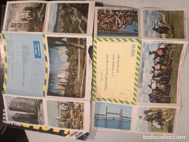 Cartas comerciais: 2 cartas aerograma v&iacute;a a&eacute;rea Brasil a&ntilde;os 60