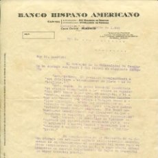 Cartas comerciales: MADRID-GUERRA CIVIL-BANCO HISPANO AMERICANO-SUC BARCELONA-DECRETO DE LA GENERALITAT- AGOSTO 1936
