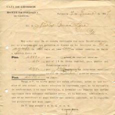 Cartas comerciales: VALENCIA-CAJA DE AHORROS Y MONTE DE PIEDAD- AÑO 1937 GUERRA CIVIL- MUY RARA. Lote 263911200