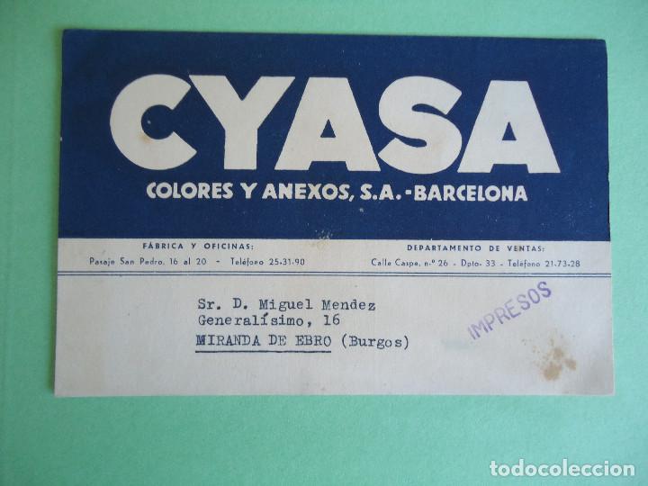 Cartas comerciales: CARTA COMERCIAL DE CYASA, COLORES Y ANEXOS S.A. DIRIGIDA A MIGUEL MENENDEZ DE MIRANDA DE EBRO
