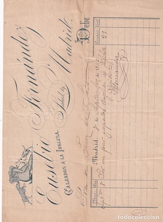 Cartas comerciales: Eusebio Fern&aacute;ndez Calzados a la inglesa. Madrid.