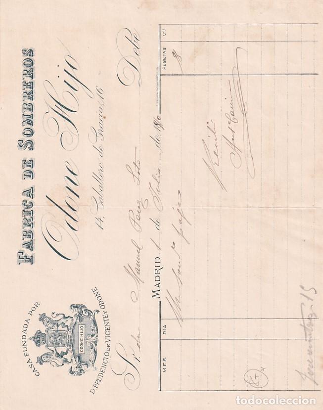 Cartas comerciais: F&aacute;brica de sombreros. Odone hijo. Caballero de Gracia Madrid 1910