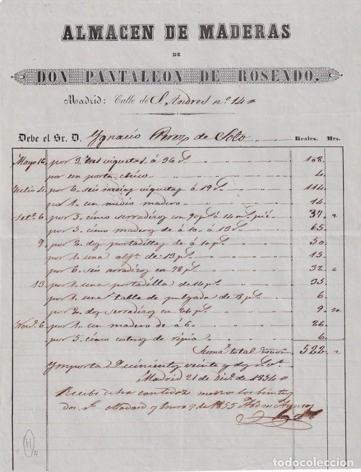 Commercial Letters: Almac&eacute;n de maderas. Don Pantale&oacute;n de Rosendo. Madrid. Firma propietario