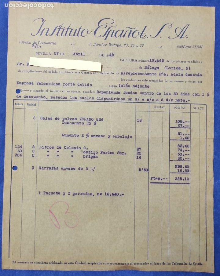 Cartas comerciais: Lote de 3 Cartas comerciales antiguas: Instituto Espa&ntilde;ol Qu&iacute;mico Farmac&eacute;utico . Sevilla 1926 y 1942