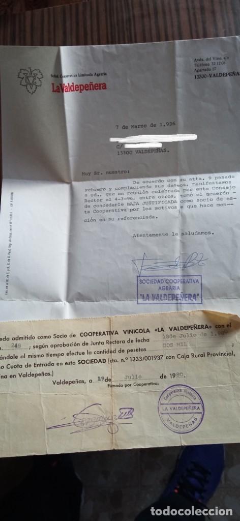 Cartas comerciais: CARTA COMERCIAL Y DOCUMENTO DE NUEVO SOCIO DE LA COOPERATIVA LA VALDEPE&Ntilde;ERA DE VALDEPE&Ntilde;AS