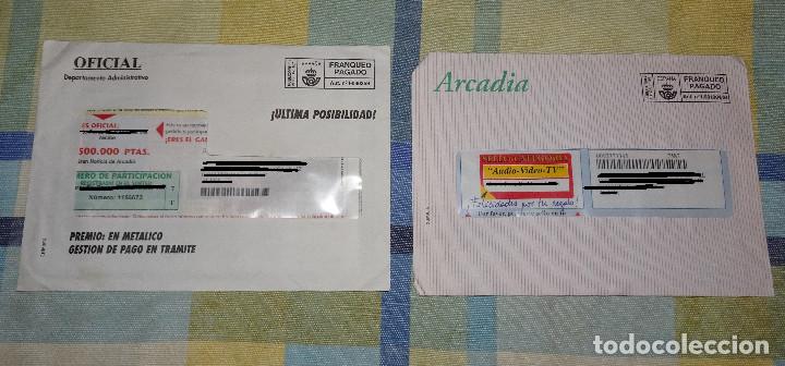 Cartas comerciais: Sobres sin abrir propaganda teletienda a&ntilde;o 2000 arcadia internacional barcelona lamparas TV