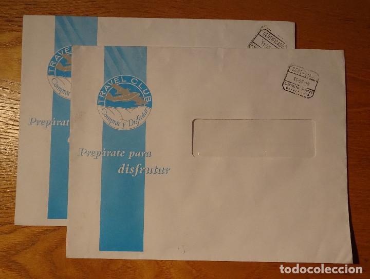 Cartas comerciais: Sobres Travel Club a&ntilde;o 2000 air miles espa&ntilde;a sa correos postal expres