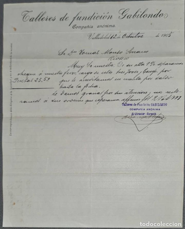 Gesch&auml;ftsbriefe: Talleres de Fundici&oacute;n Gabilondo. Compa&ntilde;&iacute;a An&oacute;nima. Valladolid. Espa&ntilde;a 1905