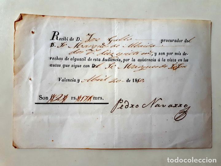 Lettere commerciali: RECIBO DE PROCURADOR, PORTERO DE CAMARA DE AUDIENCIA TERRITORIAL, ABRIL DE 1850