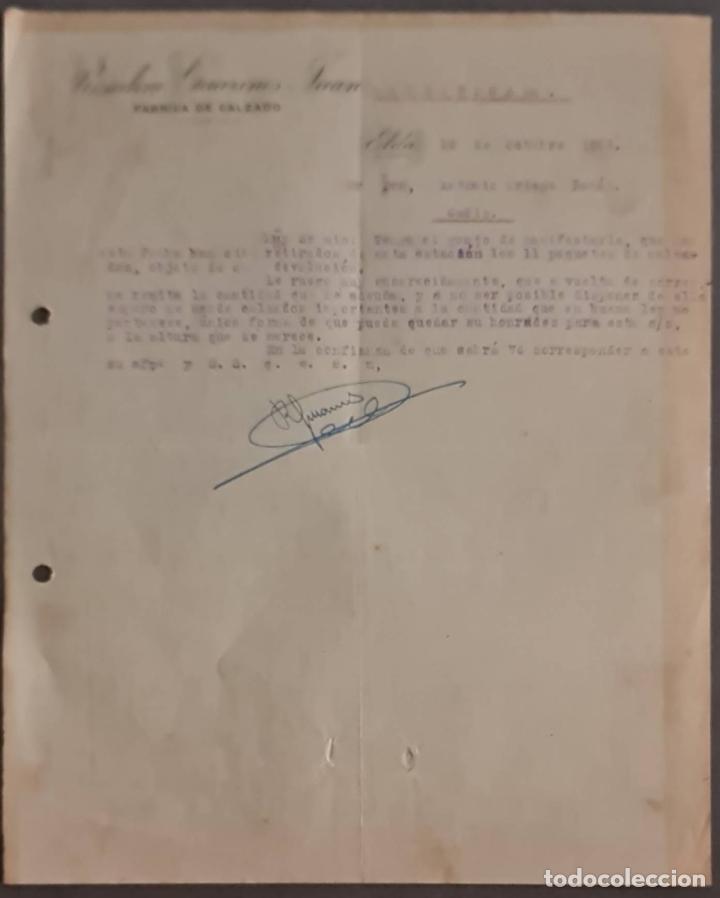 Lettres commerciales: Rosalino Guarinos Juan . F&aacute;brica de calzado. Elda. Espa&ntilde;a 1921
