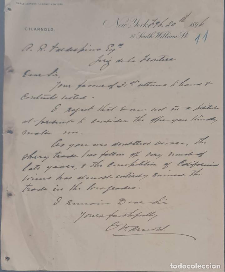 Cartas comerciais: C. H. Arnold. New York 1896